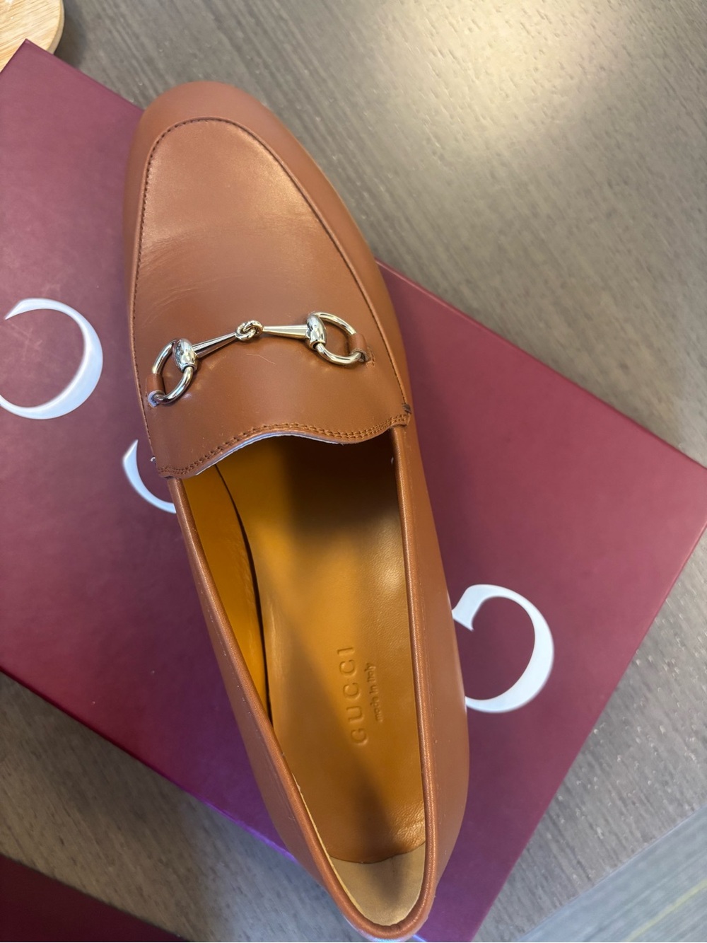 Gucci Women's Tan Leather Horsebit Loafer